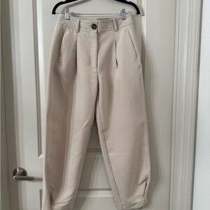 Abercrombie & Fitch Light Tan Taper Trousers